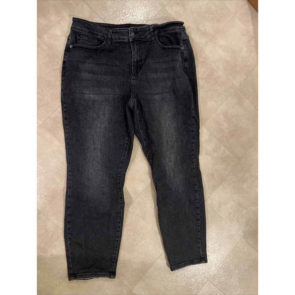 Judy Blue Black Jeans Womens 20 W  Boyfriend Fit  Midrise Stretch Style JB88130